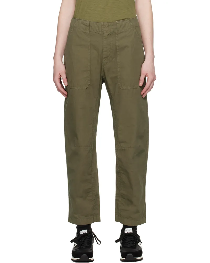 Rag & Bone Khaki Leyton Trousers Olive