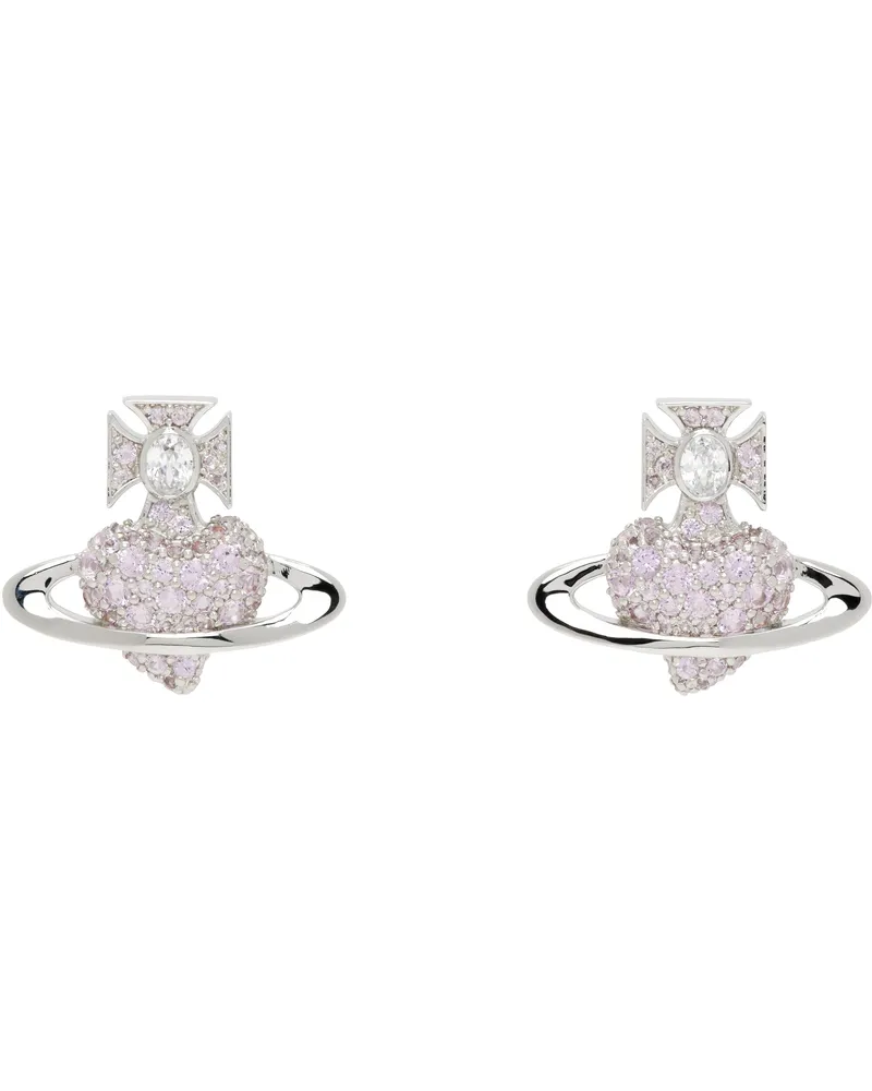 Vivienne Westwood Silver & Purple Agnatha Earrings P621