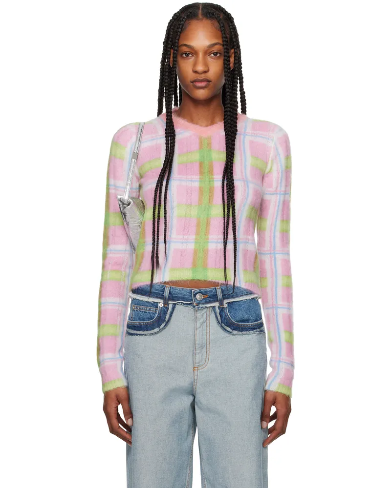 Marni Pink Checked Sweater Chc13