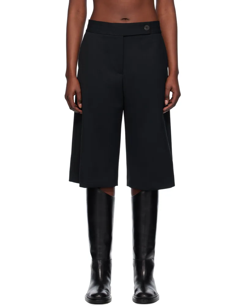 Studio Nicholson Navy City Shorts Darkest
