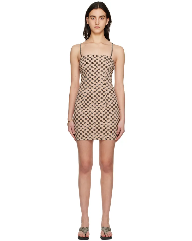 MISBHV Beige Monogram Minidress Beige