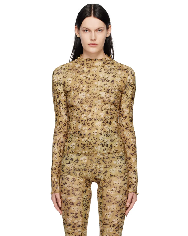 Charlotte Knowles Beige Halcyon Blouse Wall