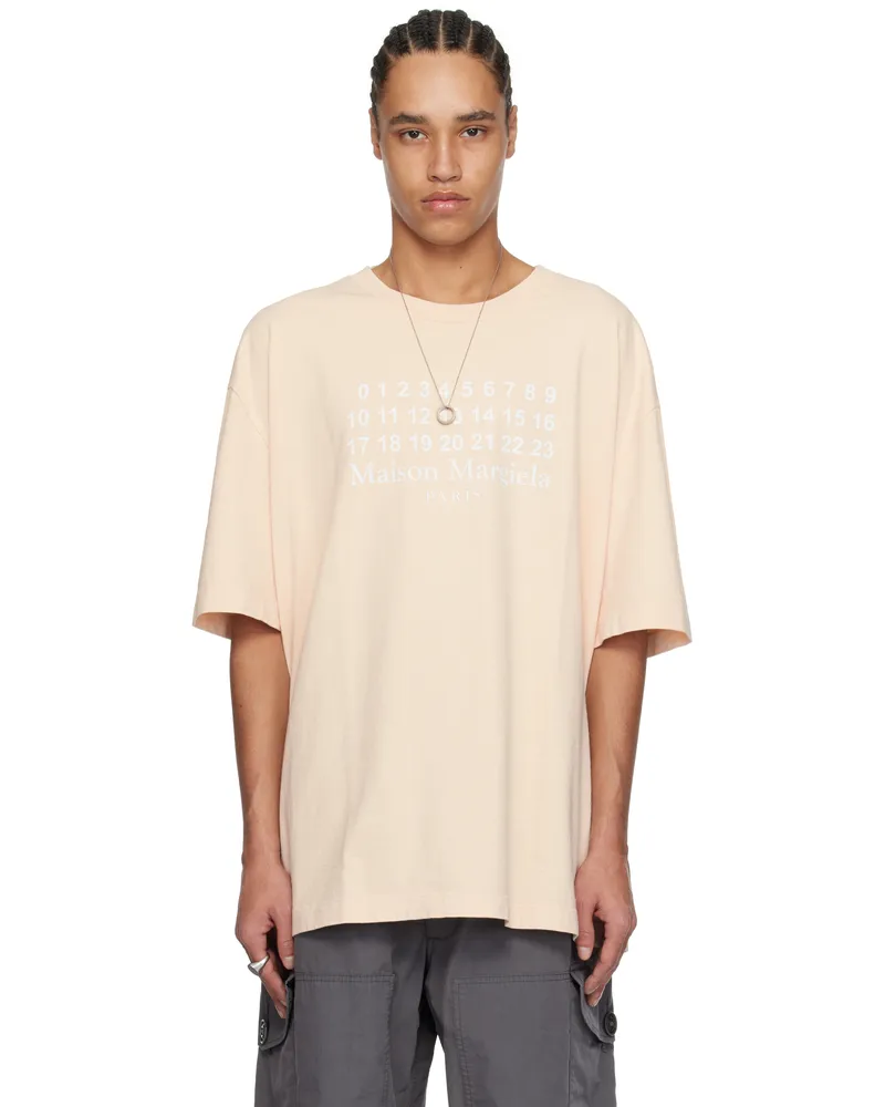 Maison Margiela Beige Numeric Logo T-shirt 104