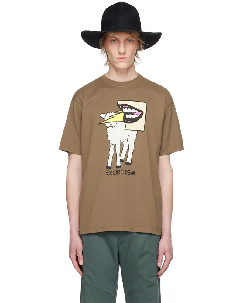 Undercover Brown Graphic T-Shirt Gray