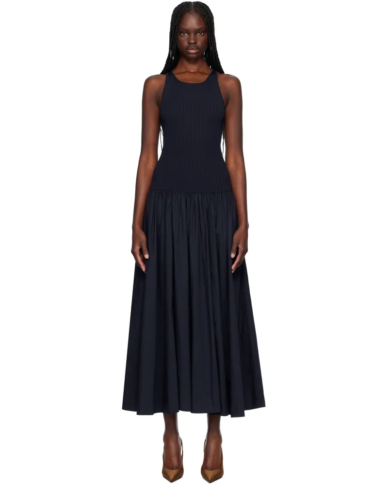 STAUD Navy Yamila Maxi Dress Nvy