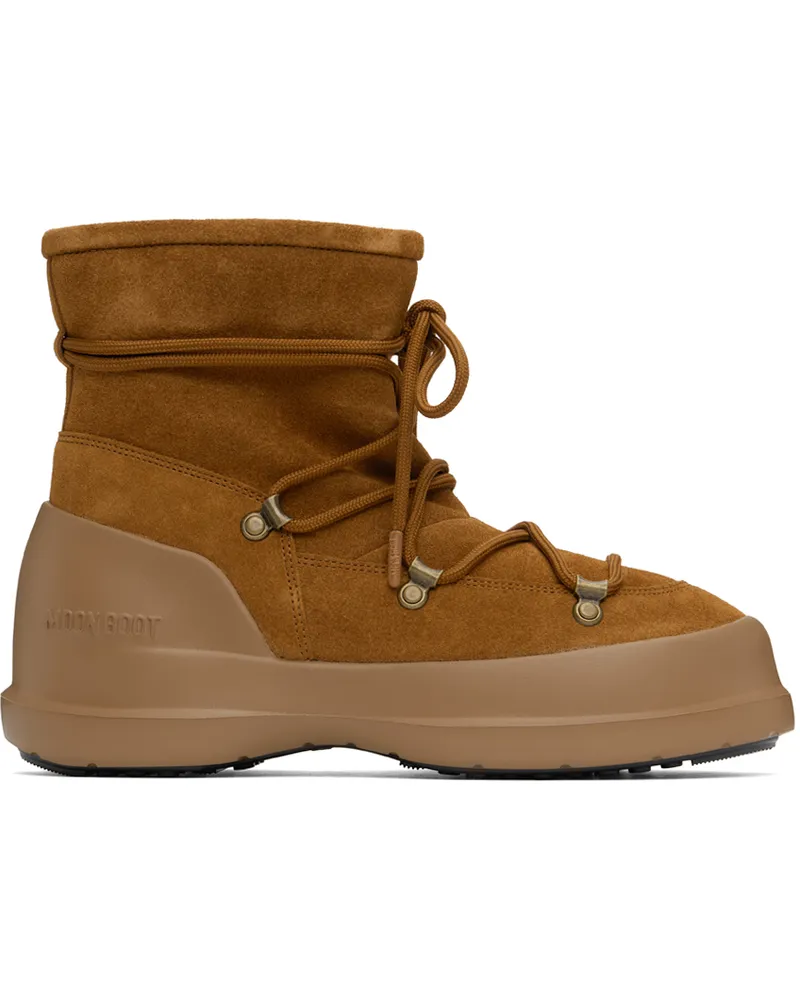 Moon Boot Beige Luna Boots Cognac