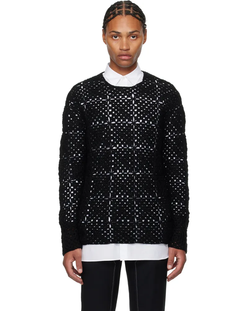 Comme des Garçons Black Crochet Sweater 1