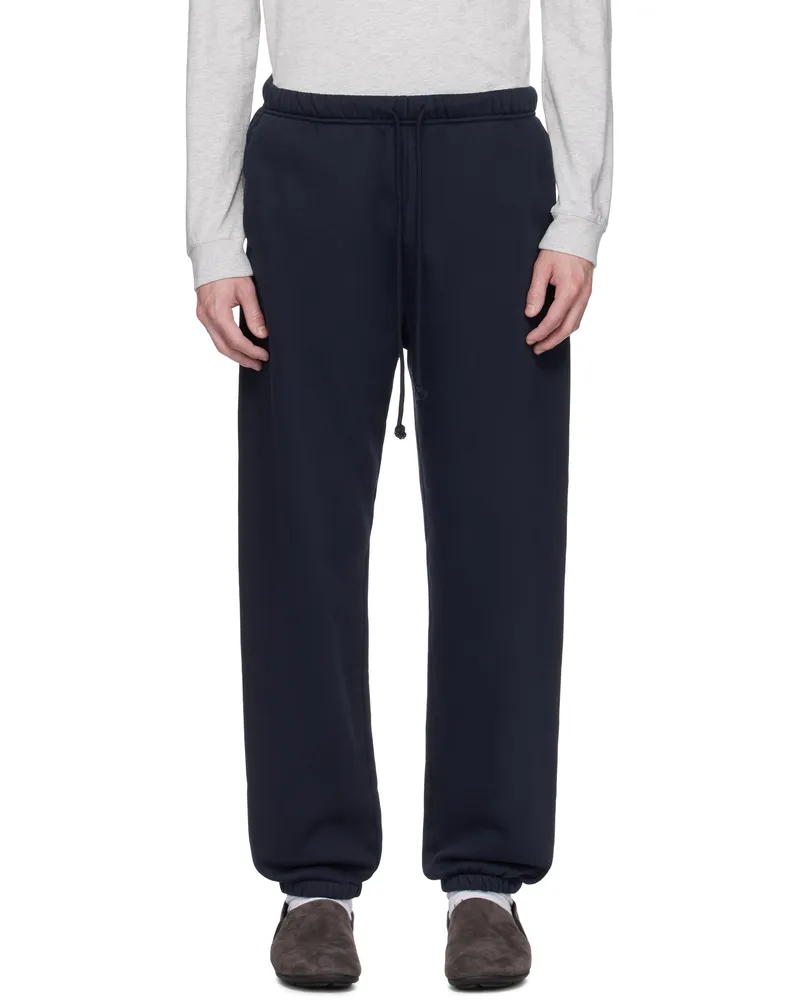 SKIMS Navy Fleece Lounge Relaxed Sweatpants Navy