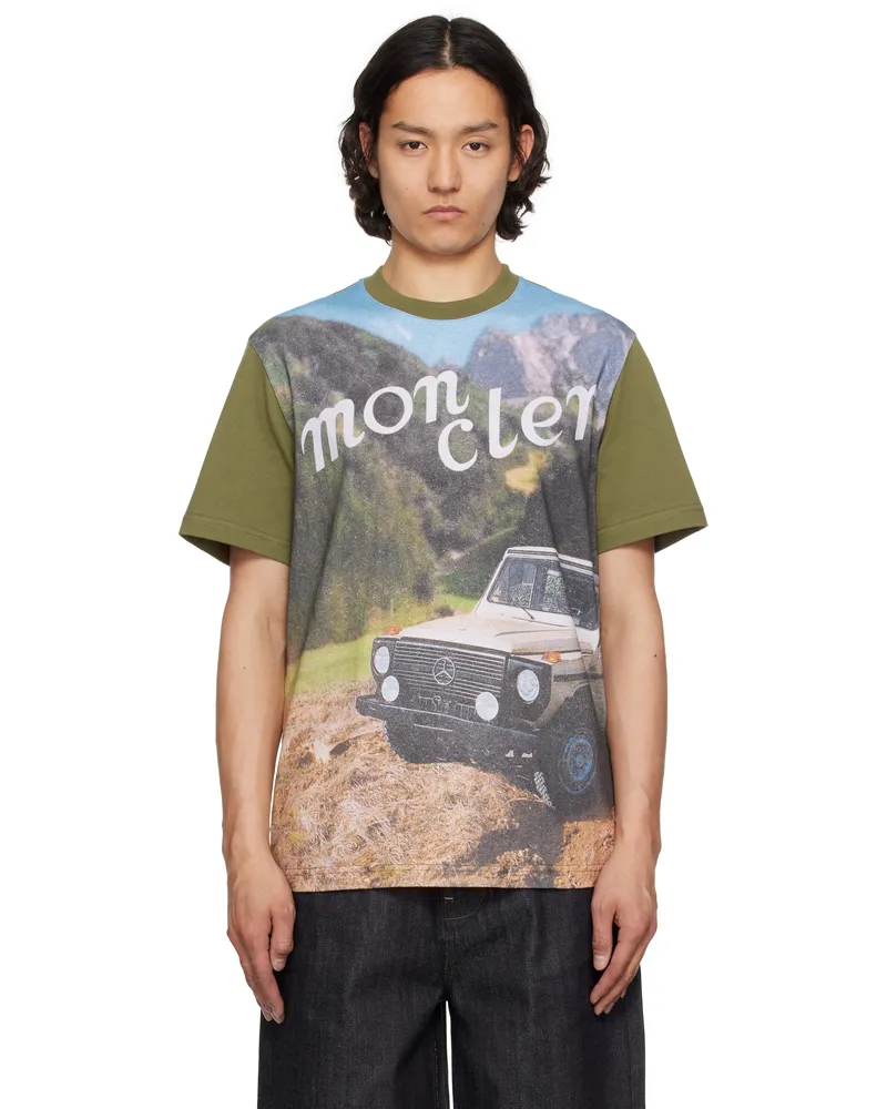 Moncler Mercedes-Benz by NIGO Khaki Short Sleeve T-shirt 816