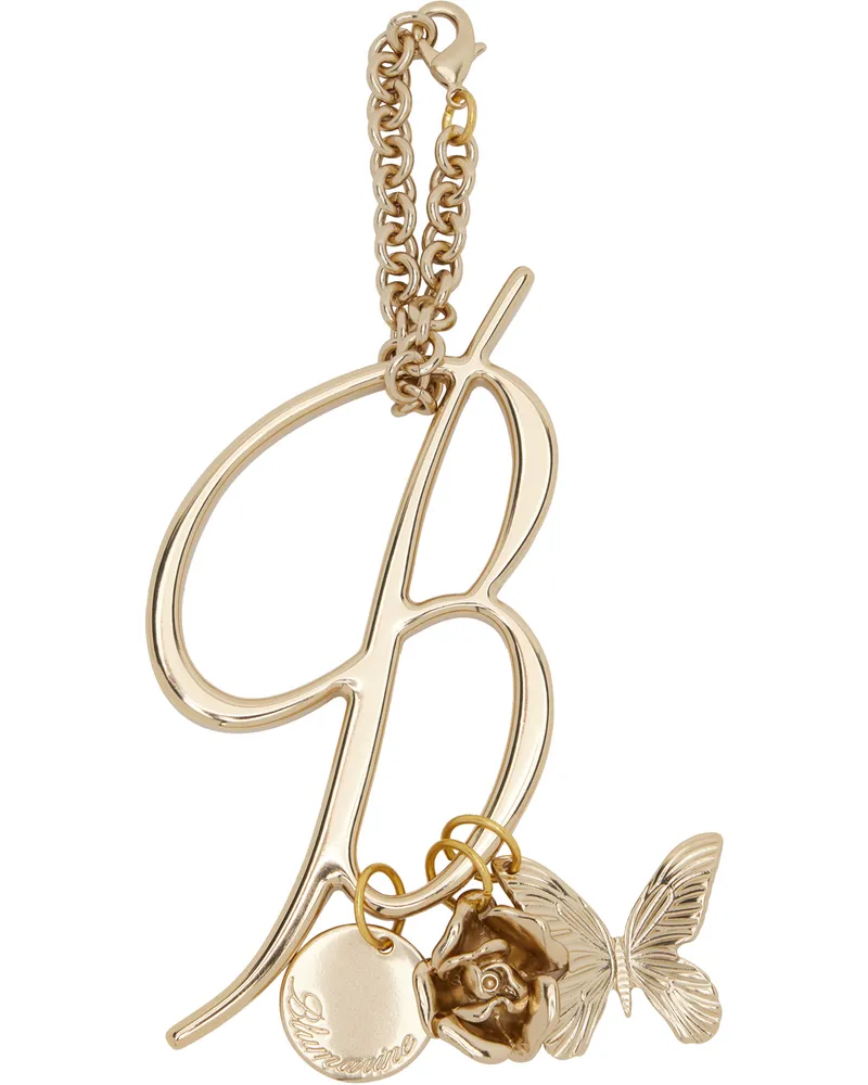 Blumarine Gold Logo Keychain N0835