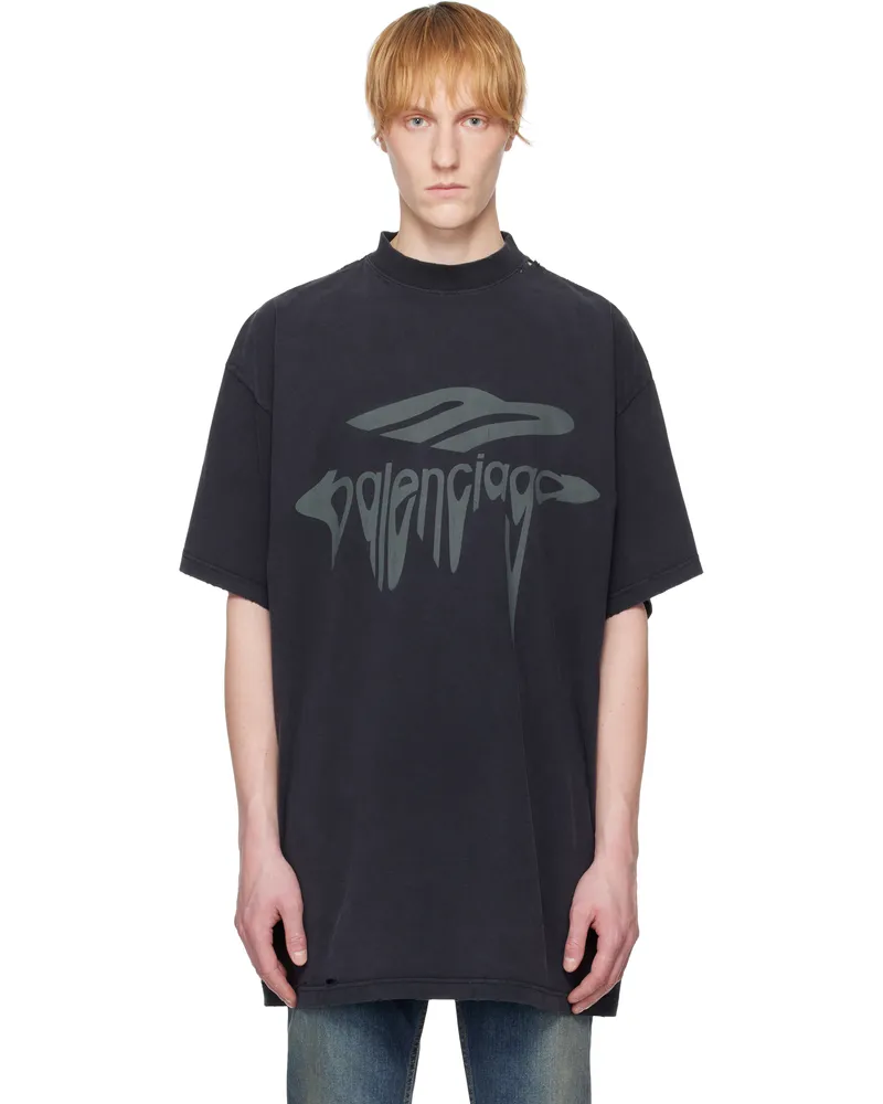 Balenciaga Black 3B Liquefied T-shirt 1013