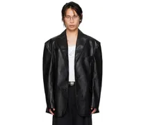 Black CLOT Edition Oversized Tailored Faux-Leather Blazer