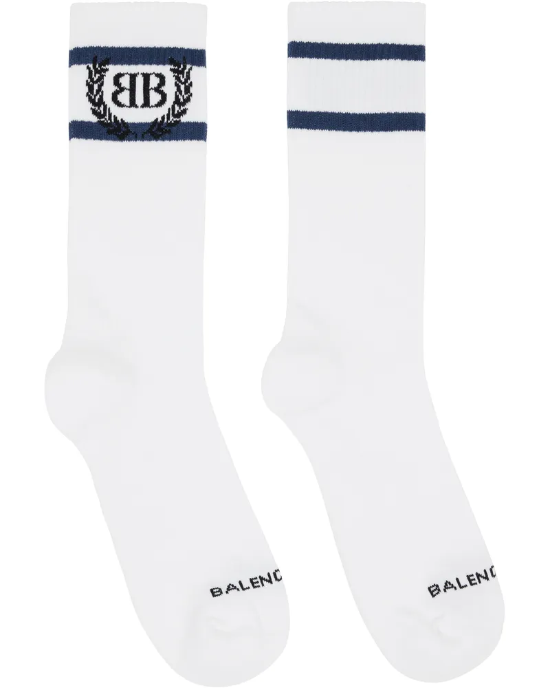 Balenciaga White Laurel Classic Socks 9068