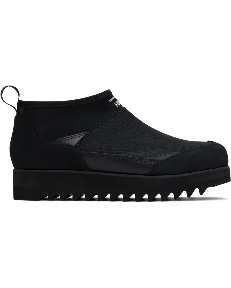 Comme des Garçons Black Cordura Nylon Diamond Rip Chelsea Boots Black