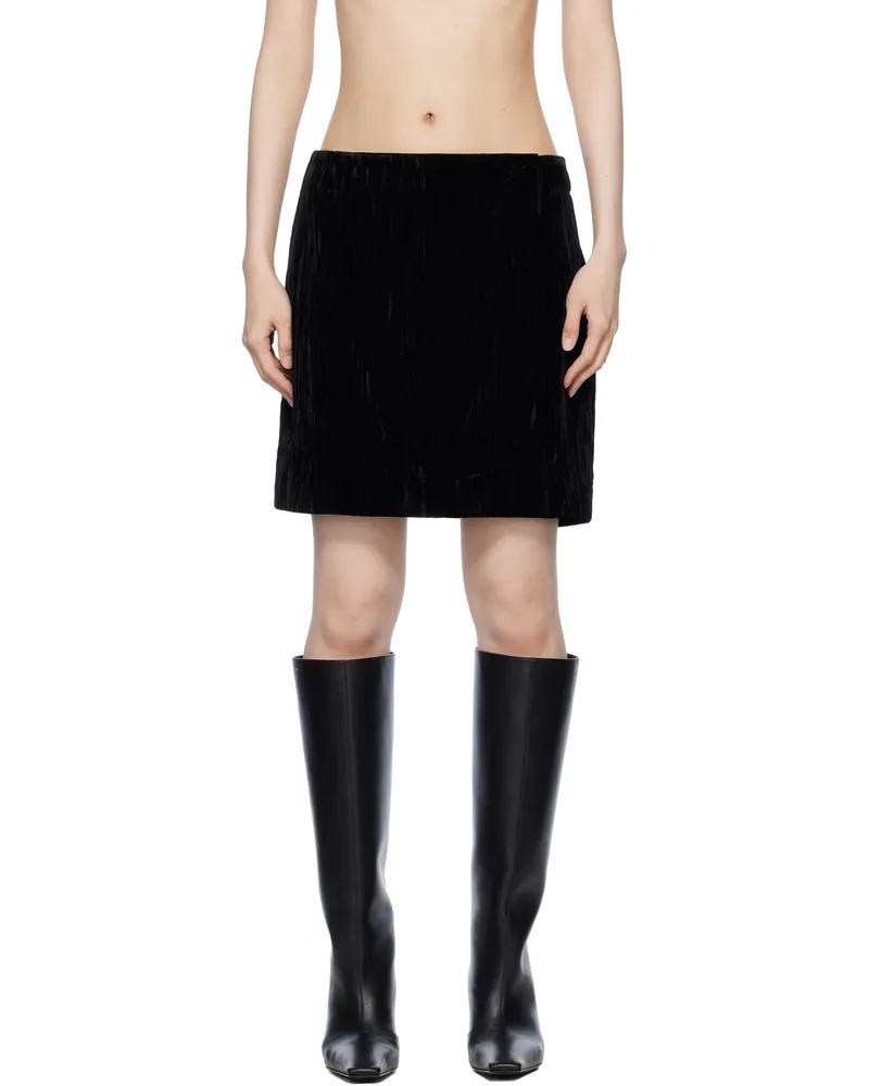 Holzweiler Black Cygnet Velvet Miniskirt 1051