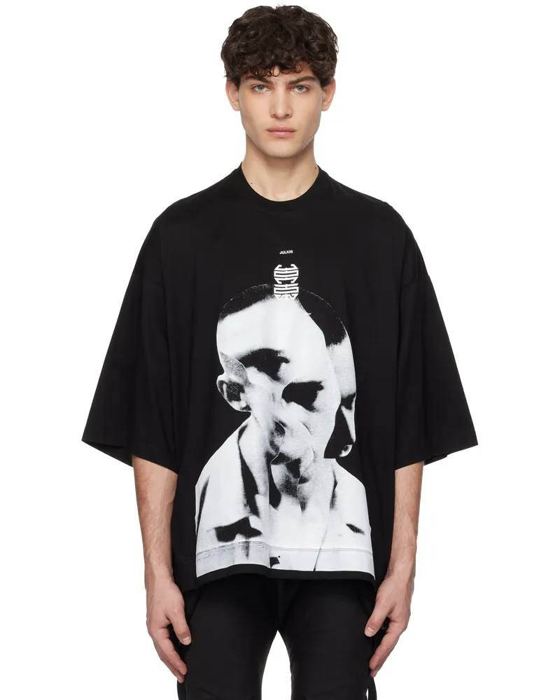 Julius Black Ana-Diptych JD Portrait T-shirt Black