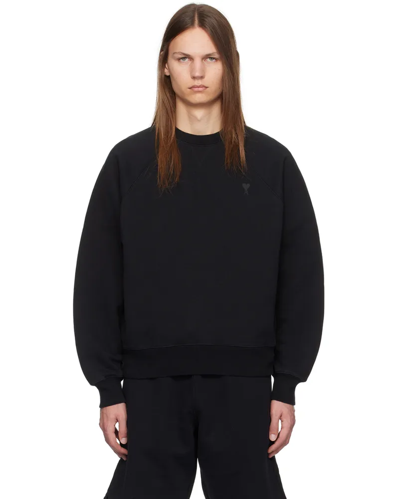 AMI Paris Black Ami de Coeur Sweatshirt Black