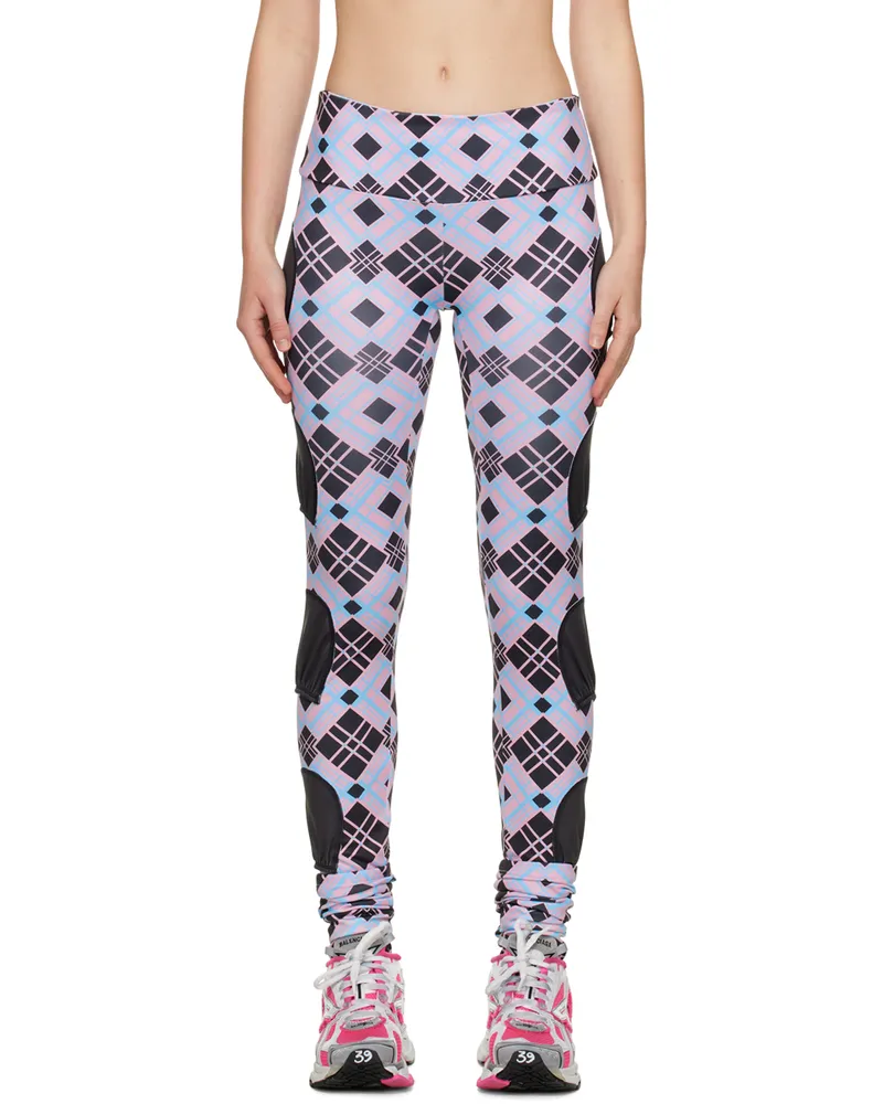 CHOPOVA LOWENA SSENSE Exclusive Black & Pink 'Tennis Ball' Leggings Black