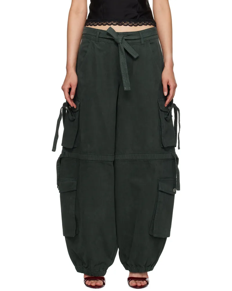 GUIZIO Green Anais Cargo Pants Forest