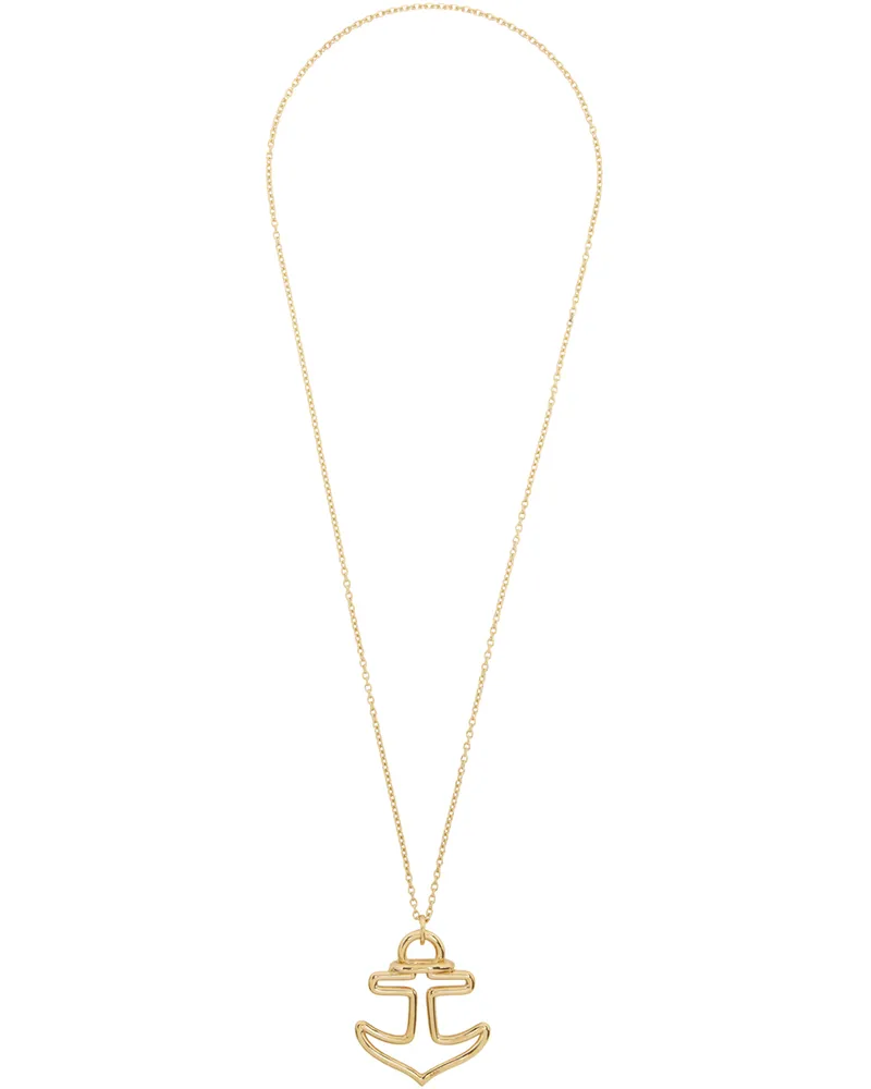 A.P.C. Gold Long Ancre Necklace Raa