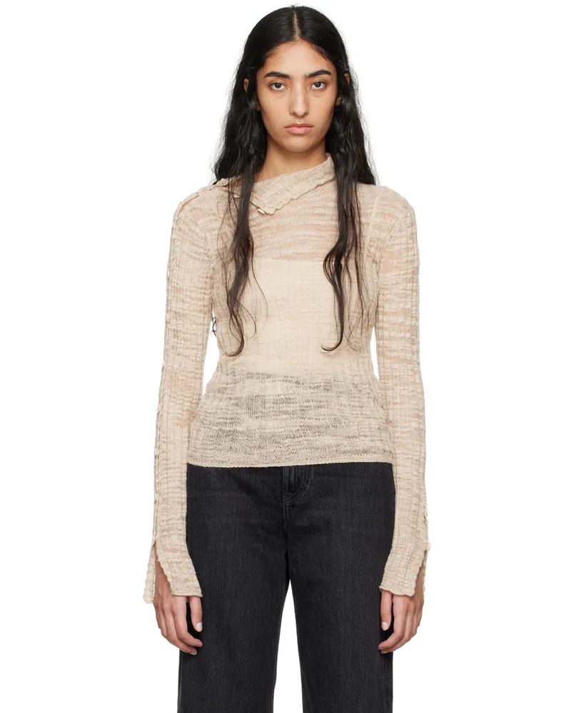 Acne Studios Beige Button Sweater Aek