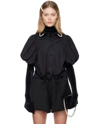 Simone Rocha Black Beaded Shirt Black