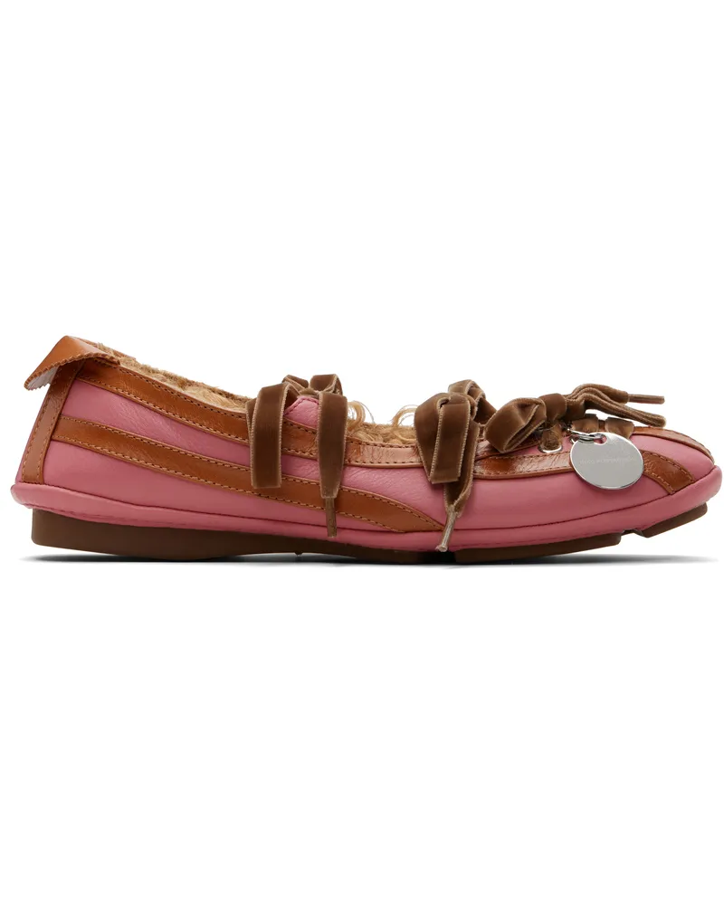 KIKO KOSTADINOV SSENSE Exclusive Pink & Brown Lella Hybrid Ballerina Flats Cerise