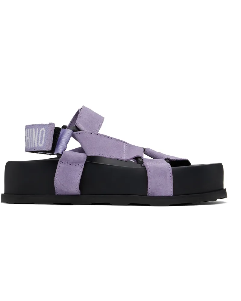 Moschino Purple & Black Sporty Sandals 651