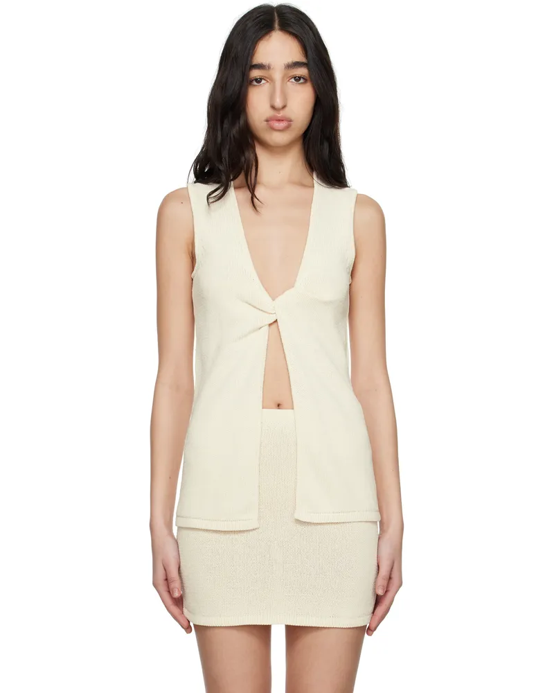 bec & bridge Off-White Milla Twist Tank Top White