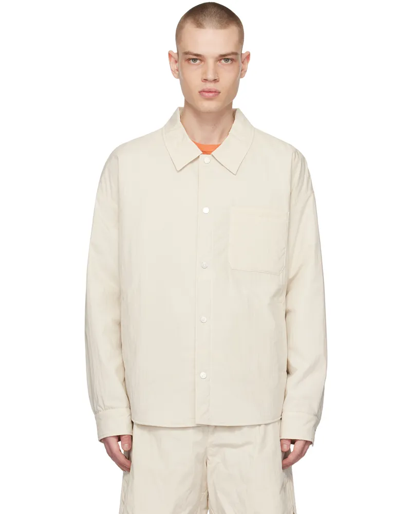Frame Denim Off-White Padded Jacket White