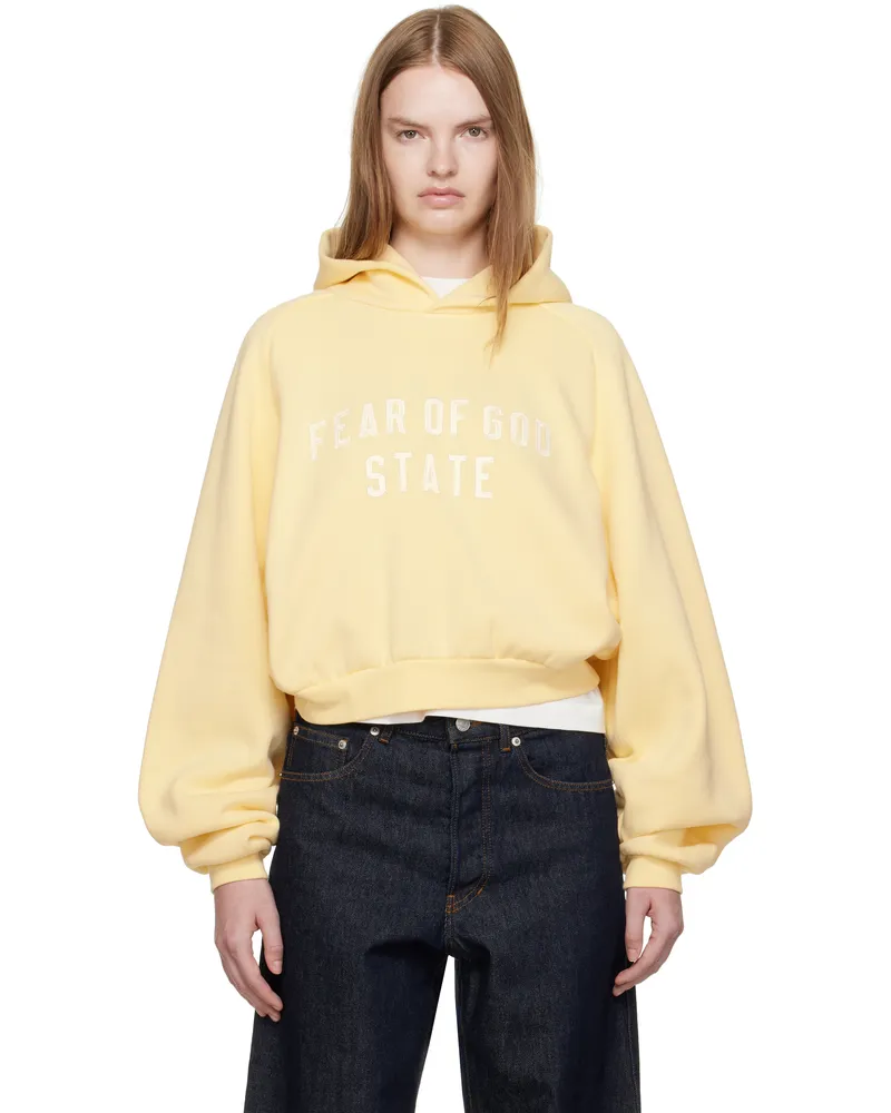 Fear of God Yellow Fleece Raglan Hoodie Garden