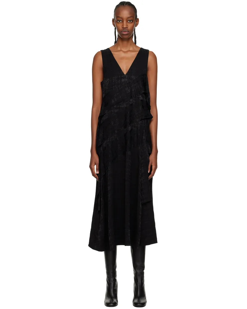 3.1 phillip lim Black Plaid Midi Dress Ba001