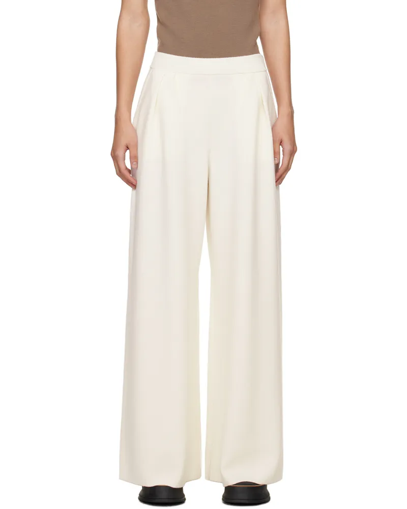Max Mara White Nocera Trousers 1