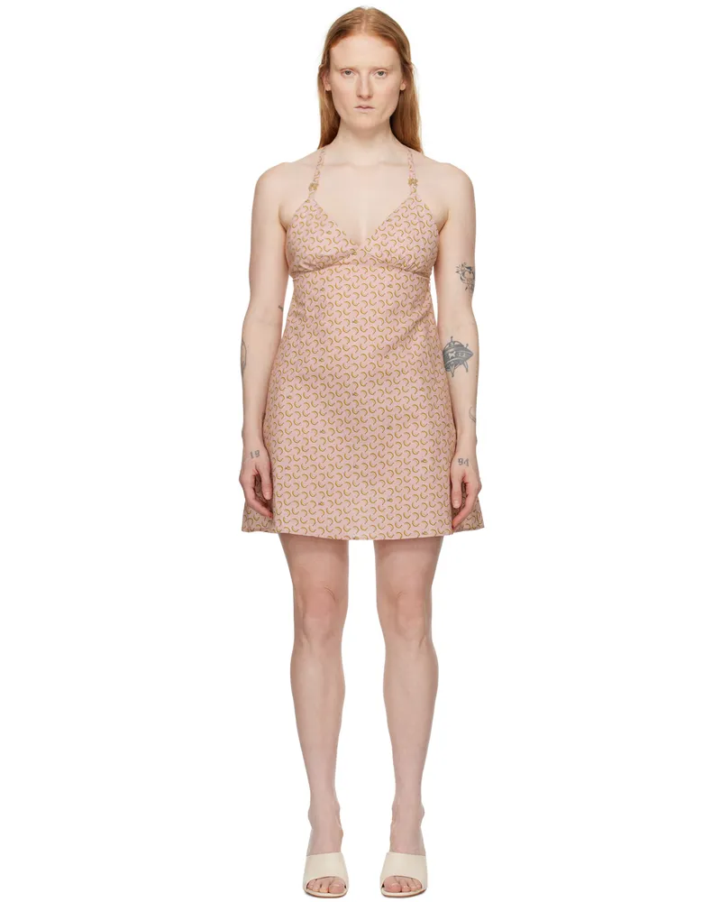 Palm Angels Pink Banana Minidress Pink