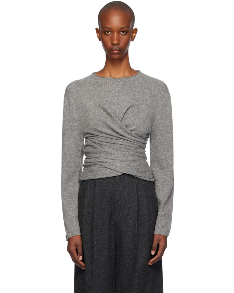 LE 17 SEPTEMBRE Gray Wrap Sweater Gray