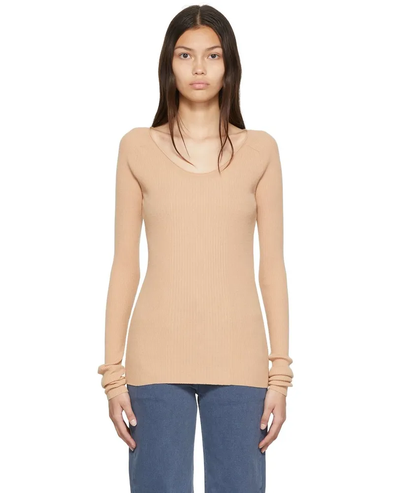 LOW CLASSIC Beige Rayon Sweater Beige