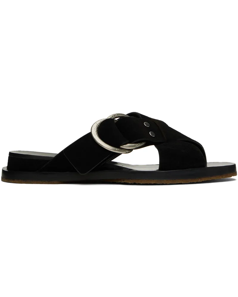 Rag & Bone Black Beau Cross Sandals Blacksd