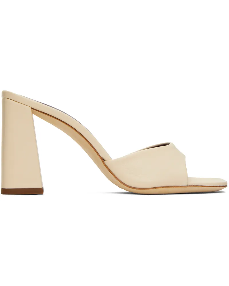 STAUD Off-White Sloane Heels Cream