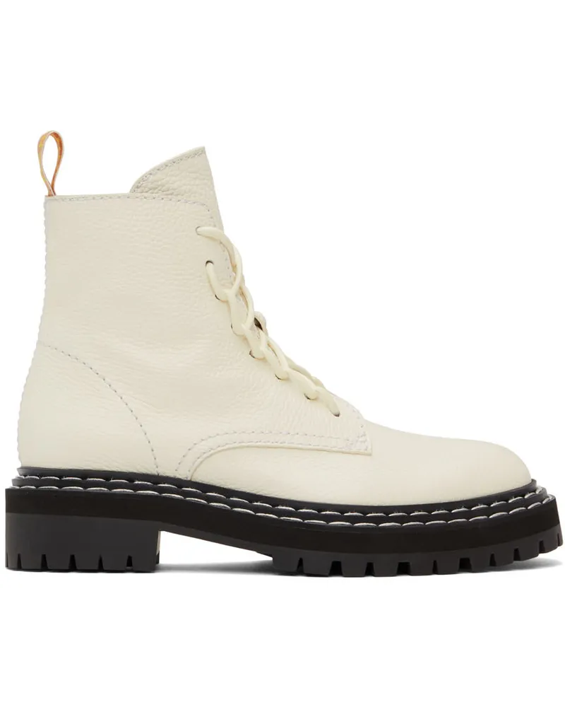 Proenza Schouler Off-White Lug Sole Combat Boots 12113