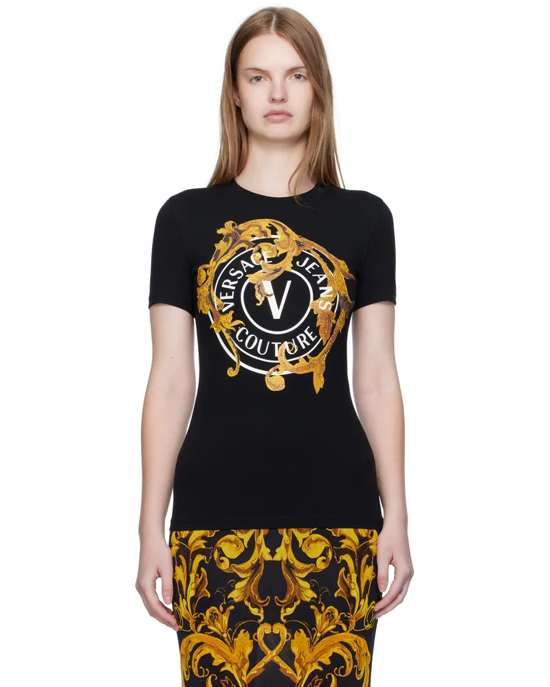 Versace Jeans Black Printed T-shirt Eg89