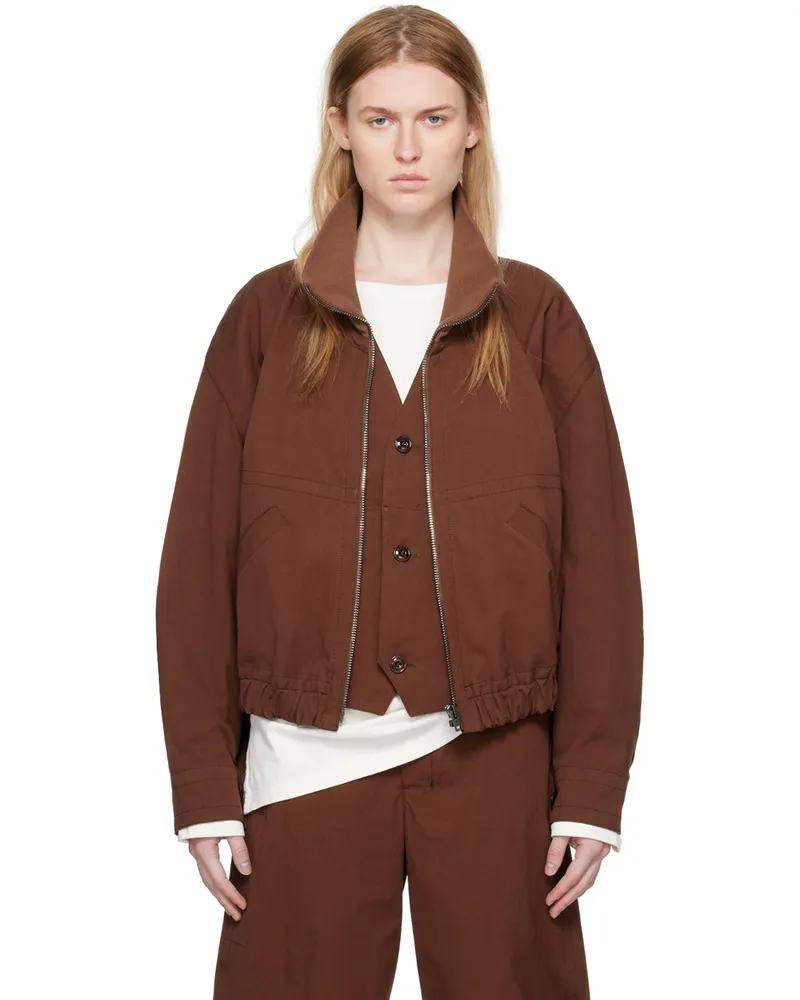 Christophe Lemaire Brown Layered Jacket Br401