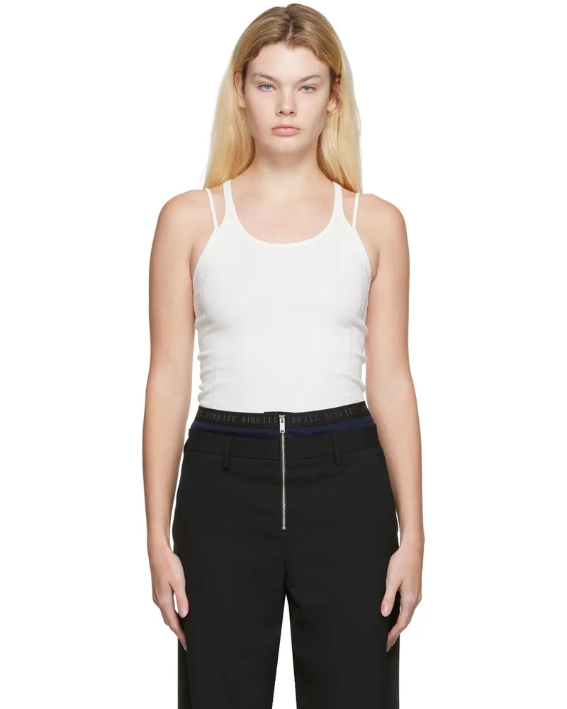 Dion Lee White Density Tank Top Ivory