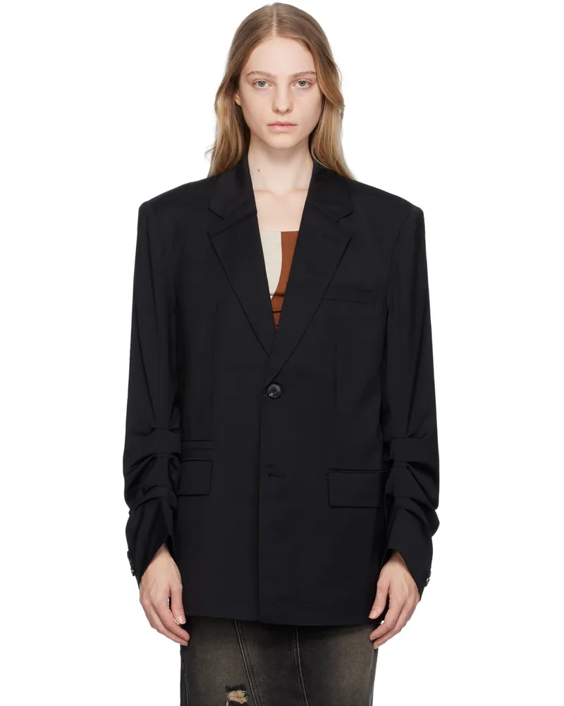 lesugiatelier Black Two-Button Blazer Black