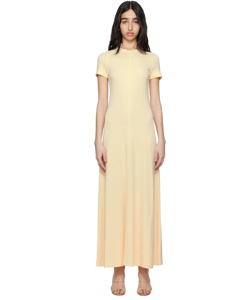Totême Off-White Fluid Jersey Maxi Dress Ecru