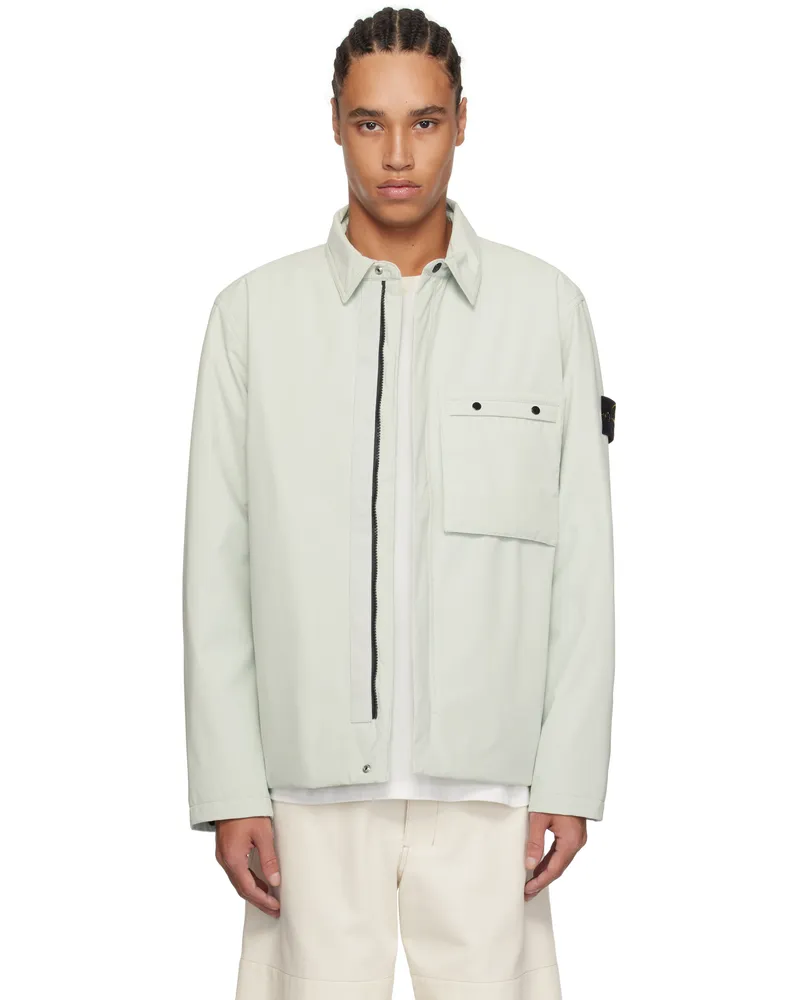 Stone Island Gray Soft Shell-R PrimaLoft Insulated Jacket V0041