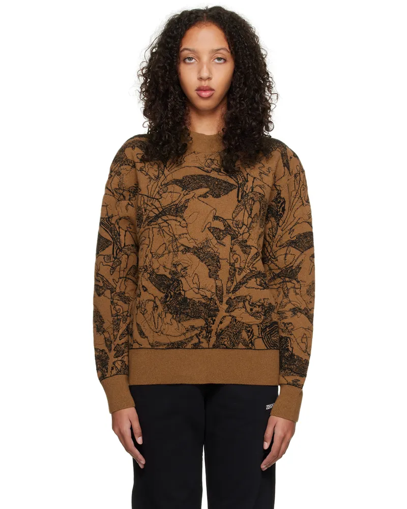 Ermenegildo Zegna Brown & Black Oasi Sweater 100
