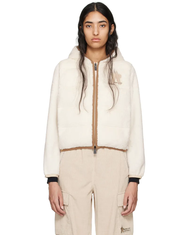 Moncler Off-White Logo Patch Down Jacket 34