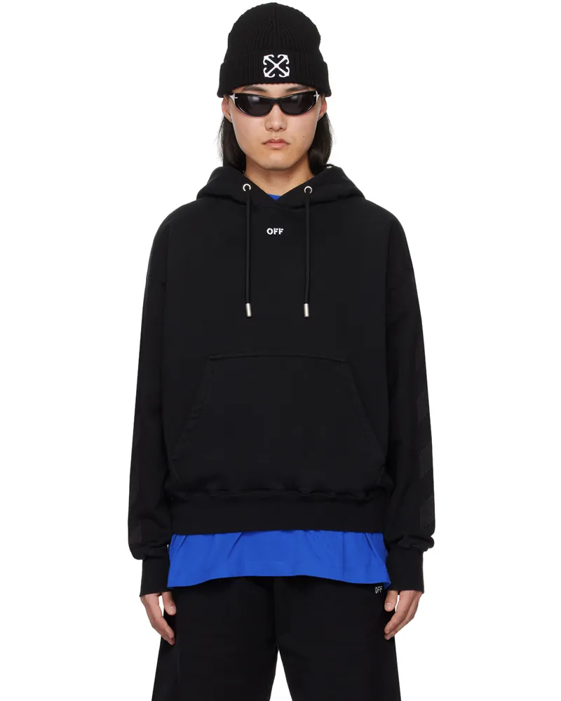 OFF-WHITE Black Cornely Diags Hoodie Black