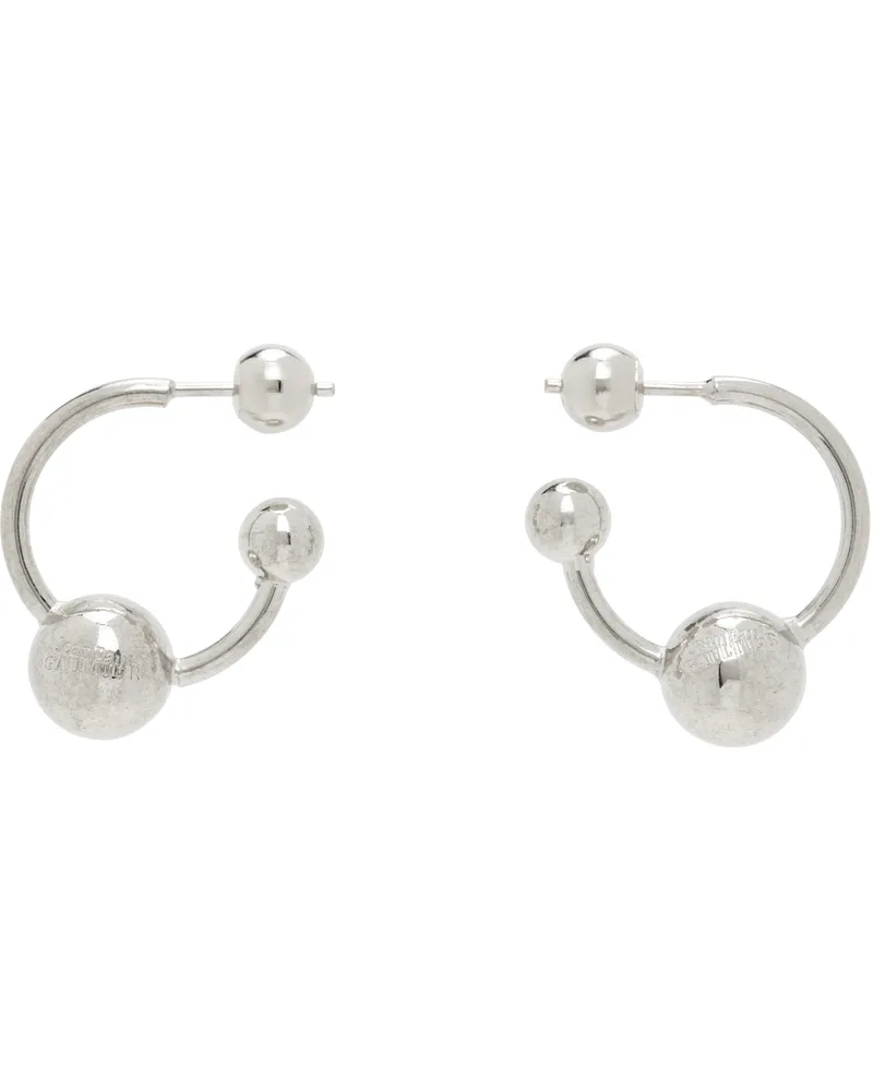Jean Paul Gaultier Silver 'The Piercing' Earrings 91-silver