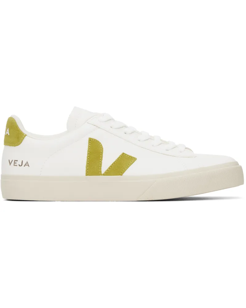 VEJA White & Yellow Campo Leather Sneakers Extra-white_liquor